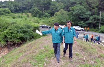 충남도의회, 도내 집중호우 피해현장 복구 점검